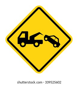 Tow Away No Parking Sign. Vector illustration