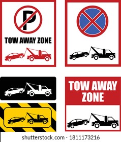 tow away zone - vector