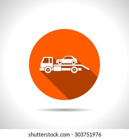 Tow car evacuation icon