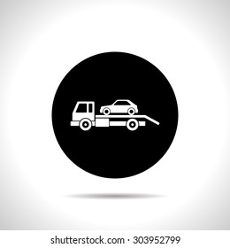 Tow car evacuation icon
