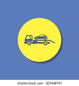 Tow car evacuation icon