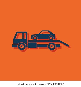 Tow car evacuation icon