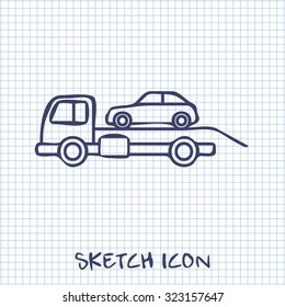 Tow car evacuation icon