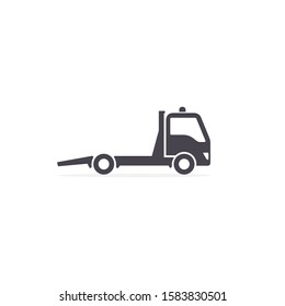 Tow car evacuator icon, Vector symbol isolated on white background.