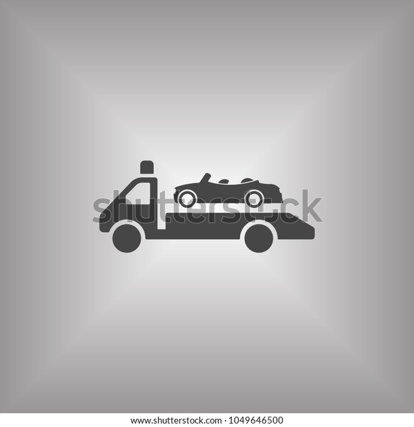 Tow car icon, isolated.\
 Flat design.