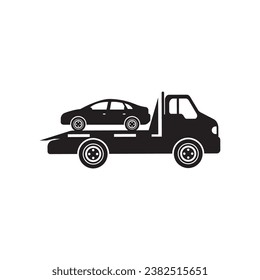 Tow car icon logo vector illustration design template