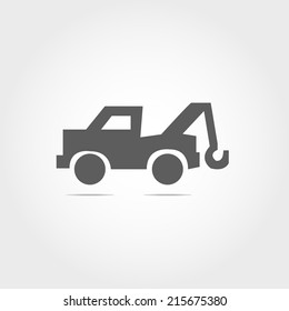 tow car icon on white background