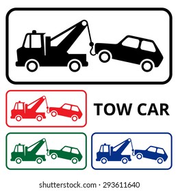 Tow car icons.