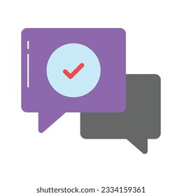 Tow chat bubble showing concept of communication vector, icon of conversation