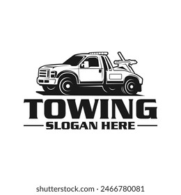 Tow or Crane Load Hook Logo Illustration Square for Towing Truck template