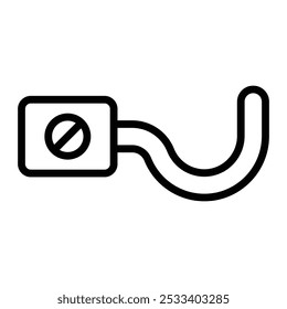 Tow Hitch Vetor Line Icon Design