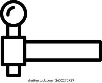 Diseño de icono de línea de Vector de enganche de remolque