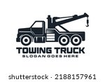 Tow Service Towing Truck Company Logo Template Vector