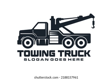 Tow Service Towing Truck Company Logo Template Vector