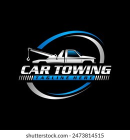 Tow Service Towing Truck Company Logo Template