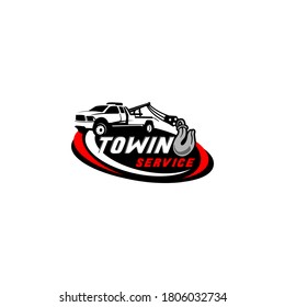 Tow Towing Truck Service Logo Template Vector