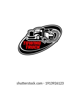 Tow Towing Truck Service Logo Template Vector