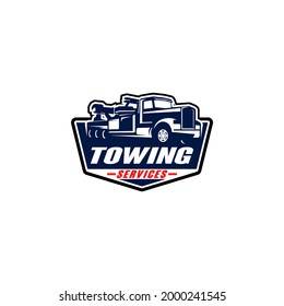 Tow Towing Truck Service Logo Template Vector 