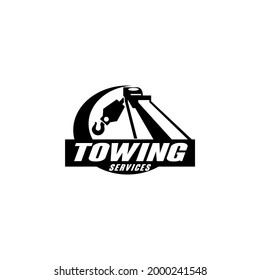 Tow Towing Truck Service Logo Template Stock Vector (Royalty Free ...