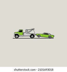 Tow Towing Truck Service Logo Template Vector,simple logo.EPS 10