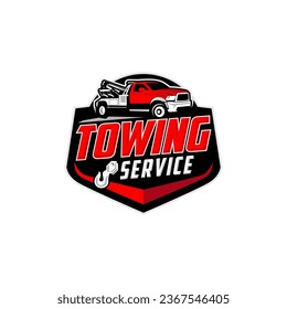 Tow Towing Truck Service Logo Template Vector