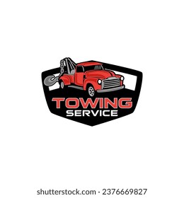 Tow Towing Truck Service Logo Template Vector