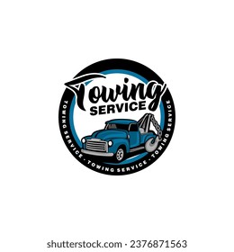 Tow Towing Truck Service Logo Template Vector