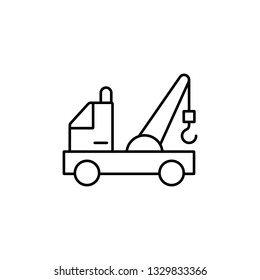 tow track line icon on white background