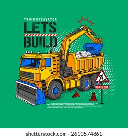 Tow truck collection, vector cartoon illustration