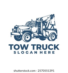 Tow Truck design vector illustration. Tow Truck logo concept template