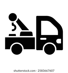 tow truck glyph icon Design 