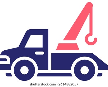 Tow Truck Icon Fill Vector Illustration