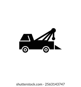 Tow truck icon Isolated flat vector in outline