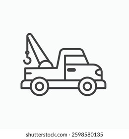 Tow truck icon isolated on white background