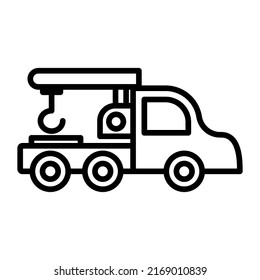 Tow truck icon or logo vector illustration sign symbol isolated - high quality black style vector icon