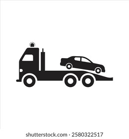 Tow truck icon. Recovery truck. Breakdown cover. Recovery service icon