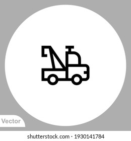 Tow truck icon sign vector,Symbol, logo illustration for web and mobile