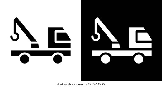 Tow truck icon simple line vector. Symbol, logo.