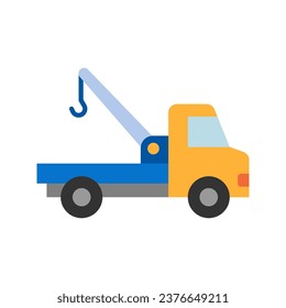 Tow truck icon. Towing truck, service truck. Vector illustration.