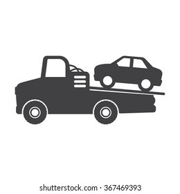 Tow Truck Icon Vector. 