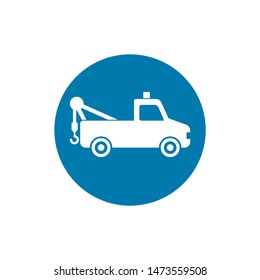Tow truck icon vector, filled flat sign, solid pictogram isolated on white. Symbol, logo illustration. Pixel perfect