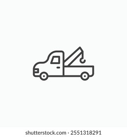 Tow truck icon vector illustration. EPS10