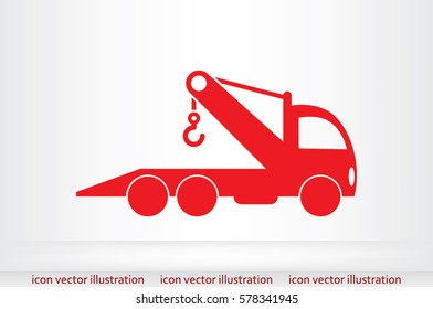 Tow truck icon vector illustration.