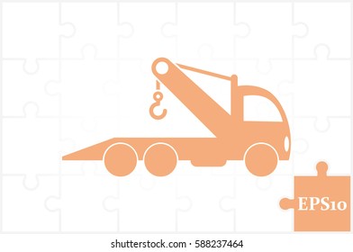 Tow truck icon vector illustration EPS 10