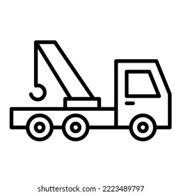 Imagen vectorial del icono de remolque. También se puede usar para aplicaciones web, aplicaciones móviles y medios impresos.