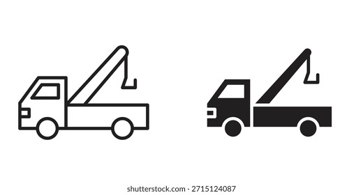 Icono de camión de remolque en Vector. Logotipo