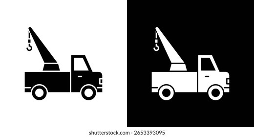 Gráficos escalables del Vector del icono del camión de remolque