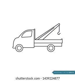 Tow Truck Icon Vector Template Flat Design