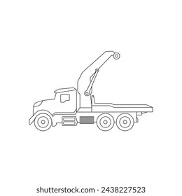 Tow truck icon vector template illustration logo design