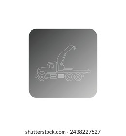 Icono de camión de remolque vector plantilla ilustración logo diseño